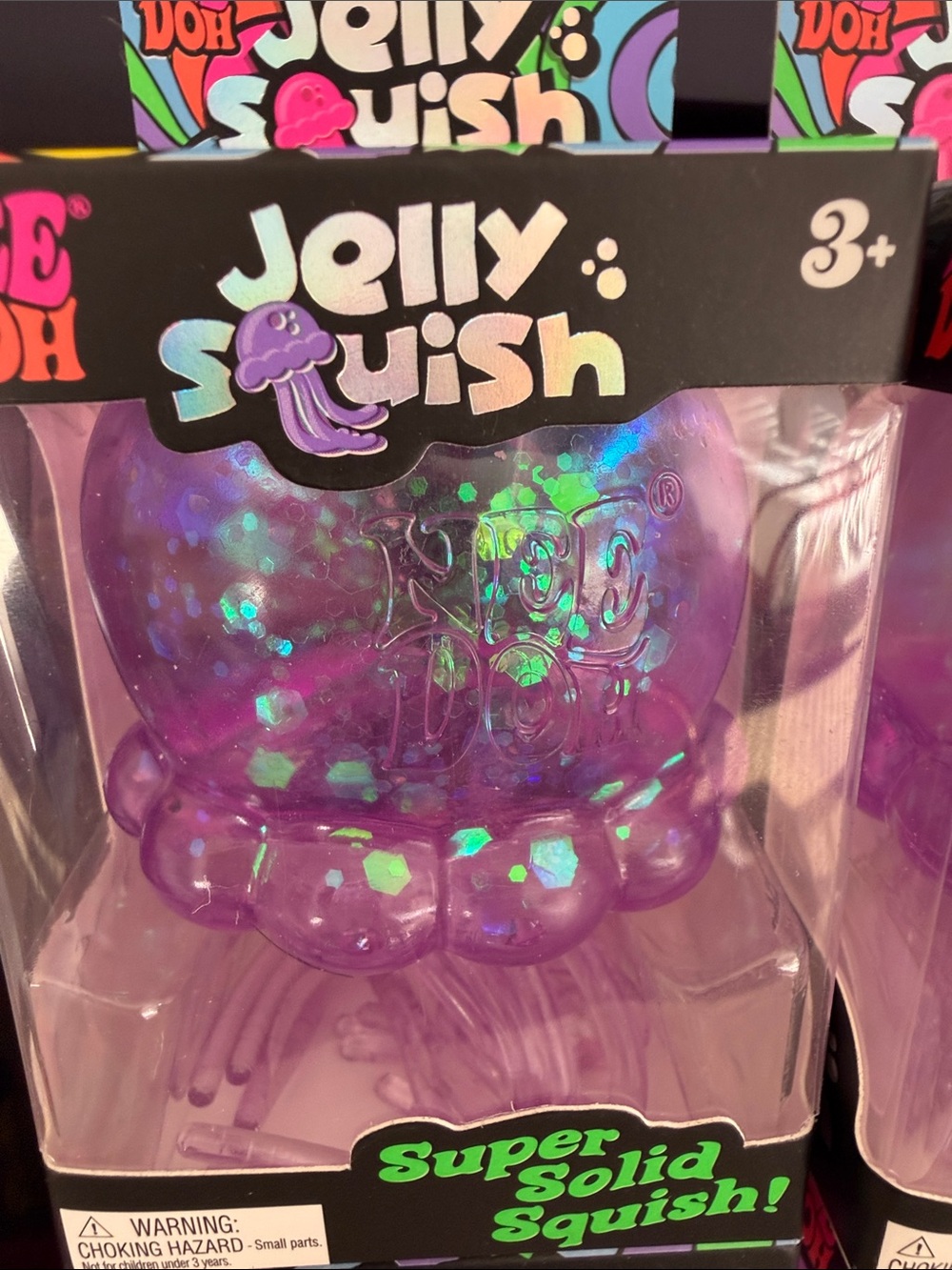 Jelly Squish blue Authentic Glitter Jellyfish Toy - NeeDoh - Picture 5 of 8